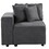 Grey Left Facing Loose Back Accent Chair B062P186460