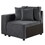 Grey Left Facing Loose Back Accent Chair B062P186460