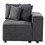Grey Right Facing Loose Back Accent Chair B062P186461