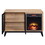 Oak and Espresso Fireplace with 1 Cabinet B062P186463
