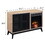 Oak and Espresso Fireplace with 1 Cabinet B062P186463