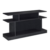 Black 2-shelf Sofa Table B062P186477