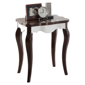 Walnut and White Rectangular End Table B062P186483