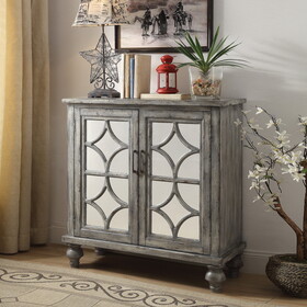 Weathered Grey 2-door Console Table B062P186487