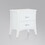 White 2-Drawer Nightstand B062P186507