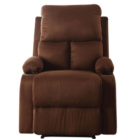 Chocolate Pillow Top Arm Recliner B062P186519