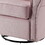Pink Rolled Arms Swivel Chair with Nailhead Accent B062P186521