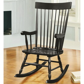 Black Spindle Back Rocking Chair B062P186523