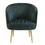 Green and Gold Tufted Back Barrel Chair B062P186526