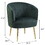 Green and Gold Tufted Back Barrel Chair B062P186526