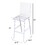Clear and Chrome Armless Counter Height Chair (Set of 2) B062P186545