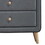 Light Grey Upholstered 5-drawer Chest B062P186552