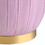 Pink Carnation and Gold Round Tufted Ottoman B062P186556