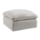 Ivory Ottoman with Removable Cushion B062P186557