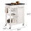 Black and White Kitchen Cart with 1 Cabinet B062P189061