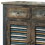 Antique Oak and Teal 2-door Console Table B062P189094