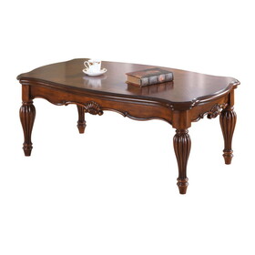 Cherry Rectangle Coffee Table with Turned Legs B062P189098