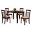 Espresso and Beige 5-piece Dining Set B062P189103