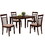 Espresso and Beige 5-piece Dining Set B062P189103