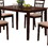 Espresso and Beige 5-piece Dining Set B062P189103