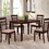 Espresso and Beige 5-piece Dining Set B062P189103