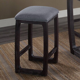 Weathered Espresso and Grey Counter Height Stool B062P189106