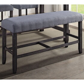 Grey and Weathered Espresso Counter Height Bench B062P189114