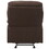 Chocolate Pillow Top Arms Recliner with Tufted Back B062P189118
