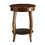 Walnut Round Side Table with Bottom Shelf B062P189129