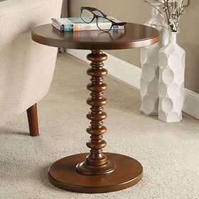 Walnut Round Wooden Side Table P-B062P189130