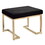 Black and Champagne Ottoman with C Metal Base B062P189146