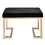 Black and Champagne Ottoman with C Metal Base B062P189146
