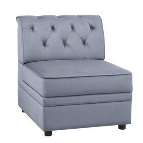 Grey Modular Armless Chair B062P189147