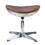 Retro Brown and Aluminum Swivel Stool B062P189156