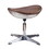 Retro Brown and Aluminum Swivel Stool B062P189156