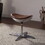 Retro Brown and Aluminum Swivel Stool B062P189156