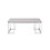 Natural Oak and Chrome Coffee Table with Metal Sled Base B062P189174