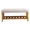 Light Grey and Oak Tufted Padded Seat Bench B062P189177