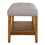 Light Grey and Oak Tufted Padded Seat Bench B062P189177