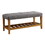 Grey and Oak Tufted Padded Seat Bench B062P189180