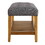 Grey and Oak Tufted Padded Seat Bench B062P189180