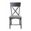 Grey and Sandy Black Side Chair with X-Shape Back (Set of 2) B062P189188