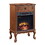 Walnut 1-Drawer Fireplace with Queen Ann Leg B062P189191