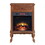 Walnut 1-Drawer Fireplace with Queen Ann Leg B062P189191