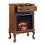 Walnut 1-Drawer Fireplace with Queen Ann Leg B062P189191