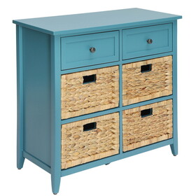 Teal Console Table with Storage B062P189200