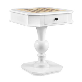 White Game Table with 2-drawer B062P189209