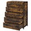 Rustic Oak and Black Chest with 5-Drawer B062P189229