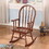 Tobacco Youth Rocking Chair with Turned Base B062P189235