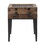 Rustic Oak and Matte Grey Accent Table with Tapered Leg B062P189236